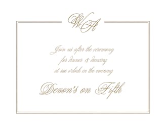 Intertwined Love Foil Pressed Reception Card