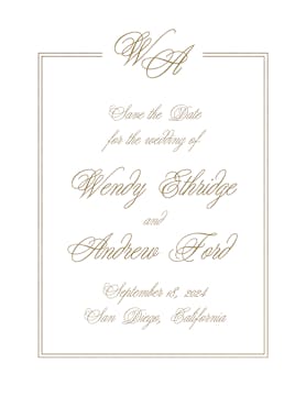 Intertwined Love Foil Pressed Save the Date