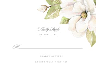 Carolina Magnolia Reply Card
