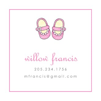 Baby Steps - Pink Calling Card