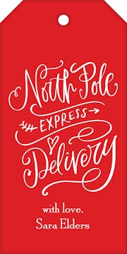 North Pole Express Delivery Hanging Gift Tag