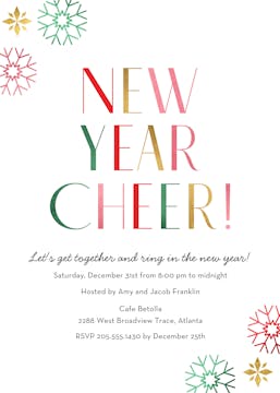 Glimmer New Year Invitation