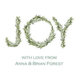 Joy Greenery Enclosure Card
