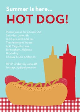 Hot Dog Invitation