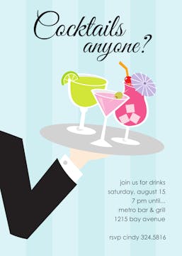 Cocktails Anyone? Invitation