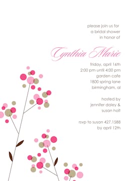 Floral Sparkle Invitation