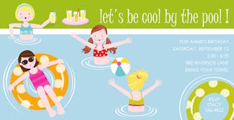 Cool By The Pool Party Invitation
