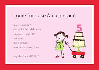 Let's Eat Cake Party Invitation