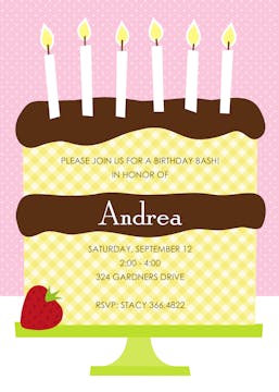 Eat Cake Pink Party Invitation