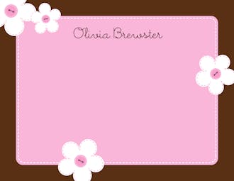 Button Flowers Flat Note