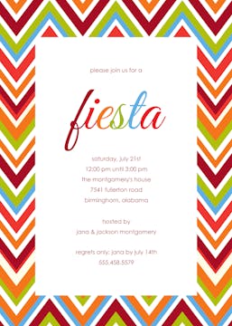 Flamestitch Fiesta Invitation