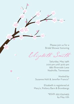 Cherry Blossom Invitation