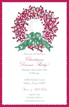 Berry Wreath Invitation