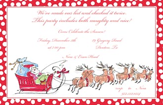 Santa Sleigh Invitation
