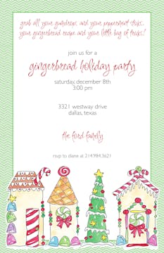 Gingerbread House Invitation