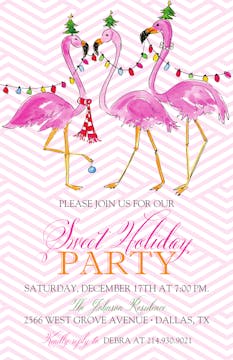 Festive Flamingos Invitation