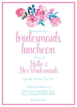 Pink Mixed Floral Invitation 