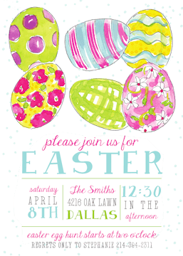 Decorated Eggs Invitation