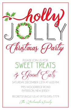 Holly Jolly Party Invitation