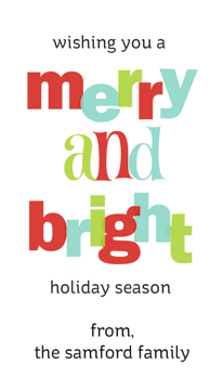 Merry and Bright Enclosure Card Set