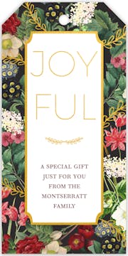 Foiled Floral Hanging Gift Tag