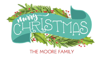 Merry Christmas Banner Enclosure Card