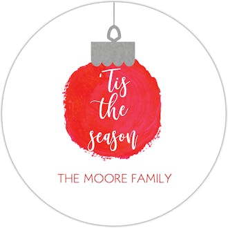 Tis the Season Ornament Gift Sticker
