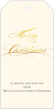 Shining Merry Christmas Hanging Gift Tag