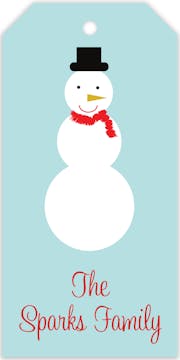 Snowman Hanging Gift Tag