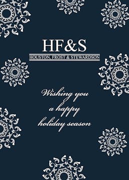 Snowflake Background Business Holiday Card