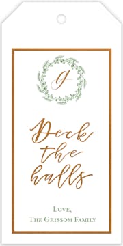Deck The Halls Foiled Hanging Gift Tag