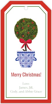 Holiday Topiary Hanging Gift Tag