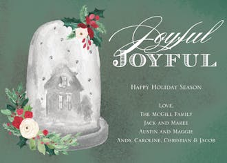 Joyful Cloche Holiday Greeting Card