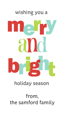 Merry and Bright Gift Sticker