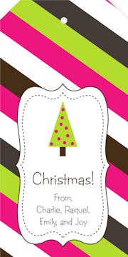 Striped Hanging Gift Tag