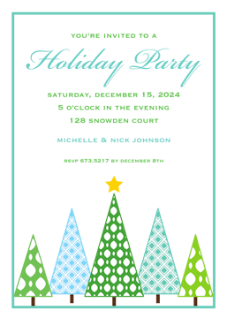 Christmas Tree Party Invitation 