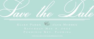 Scripted Save the Date Flat Invitation
