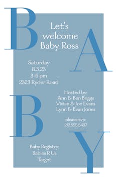 Abstract Baby Shower Invitation