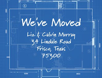House Blueprints Moving Announcement