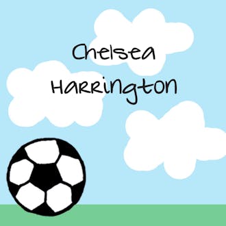 Personalized Character Soccer Ball Square Flat Sticker