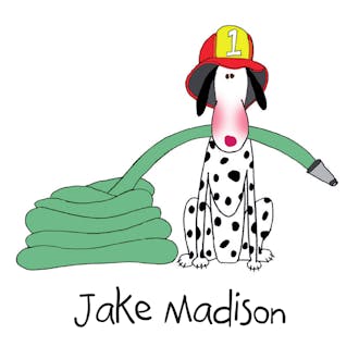 Fire Pooch Flat Square Calling Card