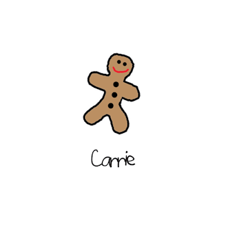 Gingerbread Man Flat Square Calling Card