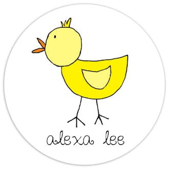 Little Chick Round Sticker