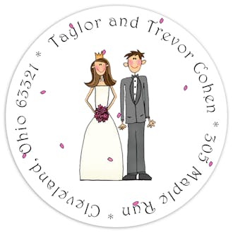 Personalized Character Cake Topper Round Sticker