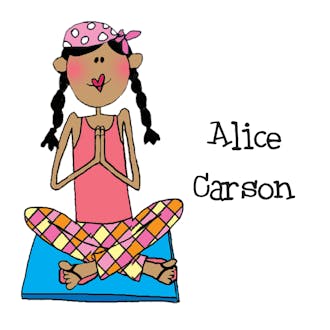 Personalized Character Yoga Square Flat Sticker