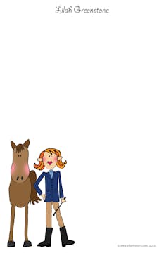 Personalized Character Equestrian Notepad