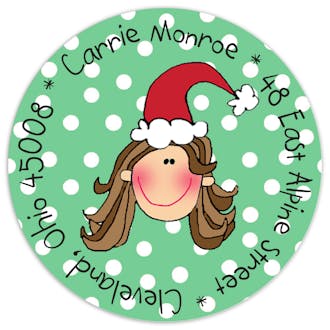 Personalized Character Holiday Cookies Round Sticker