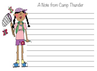 Camp Girl Lined Flat Note