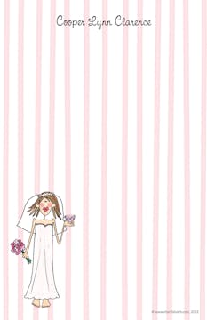 Personalized Character Bridal Tea Notepad