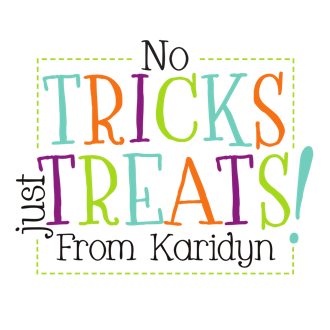 No Tricks Just Treats Girl Halloween Enclosure Card